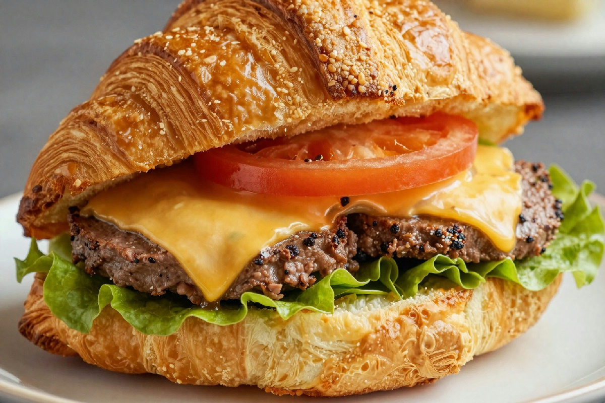 Iginio Massari sostiene il croissant burger ideato dal figlio Nicola: scopri come è fatto e dove trovarlo